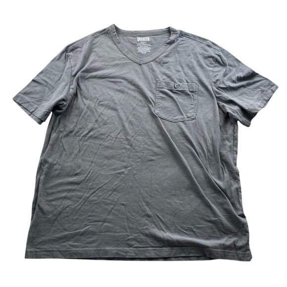 Duluth Trading Co. Men T-Shirt XL V-Neck Pullover Casual Pocket Tee Gray Classic - Picture 1 of 9